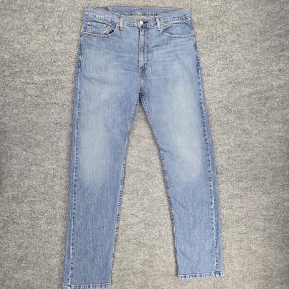 Levi's Other - Levis 505 Jeans Mens 36x34 Blue Denim Zip Fly Straight Leg Medium Wash Classic
